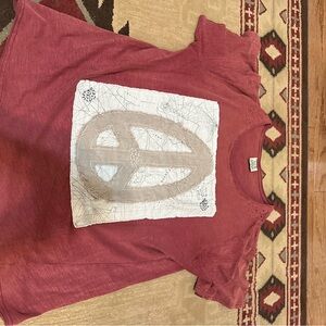 Red Peace Sign T-Shirt